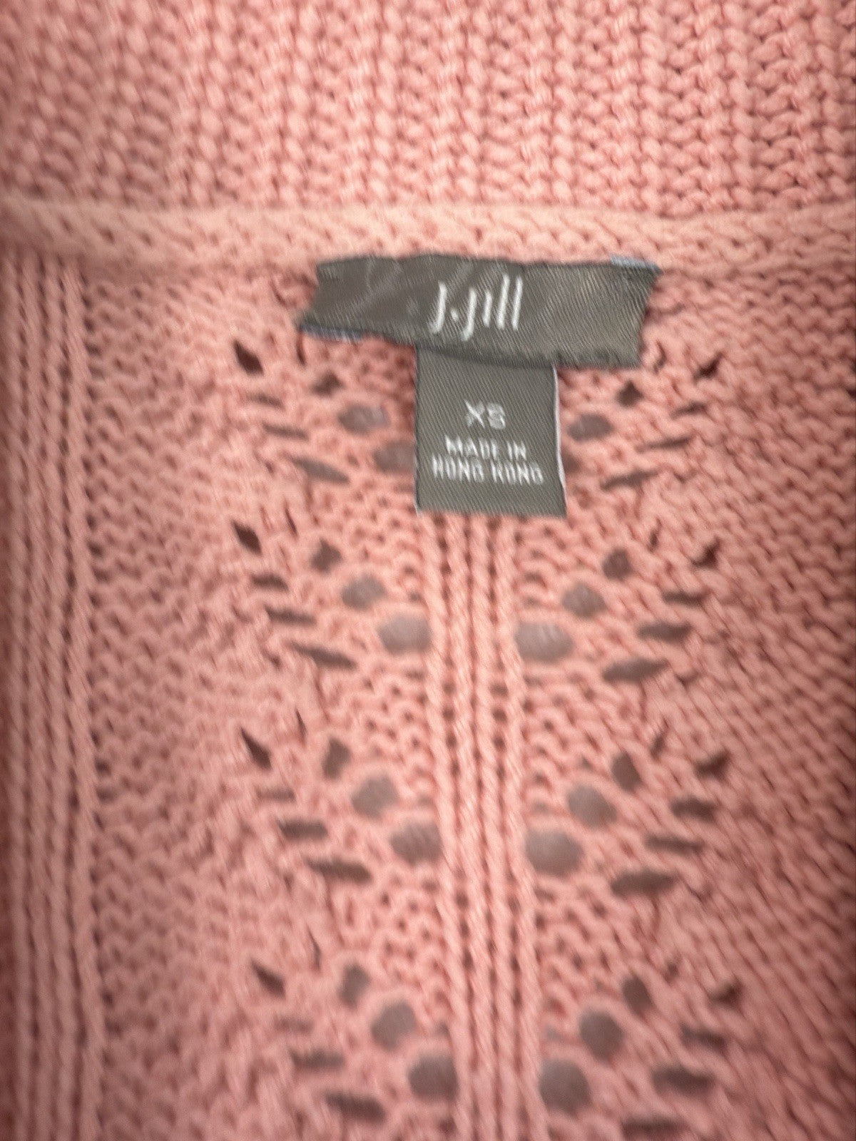 J Jill XS Cardigan Sweater Pink Shawl Collar Button Long Sleeve Tops Womens