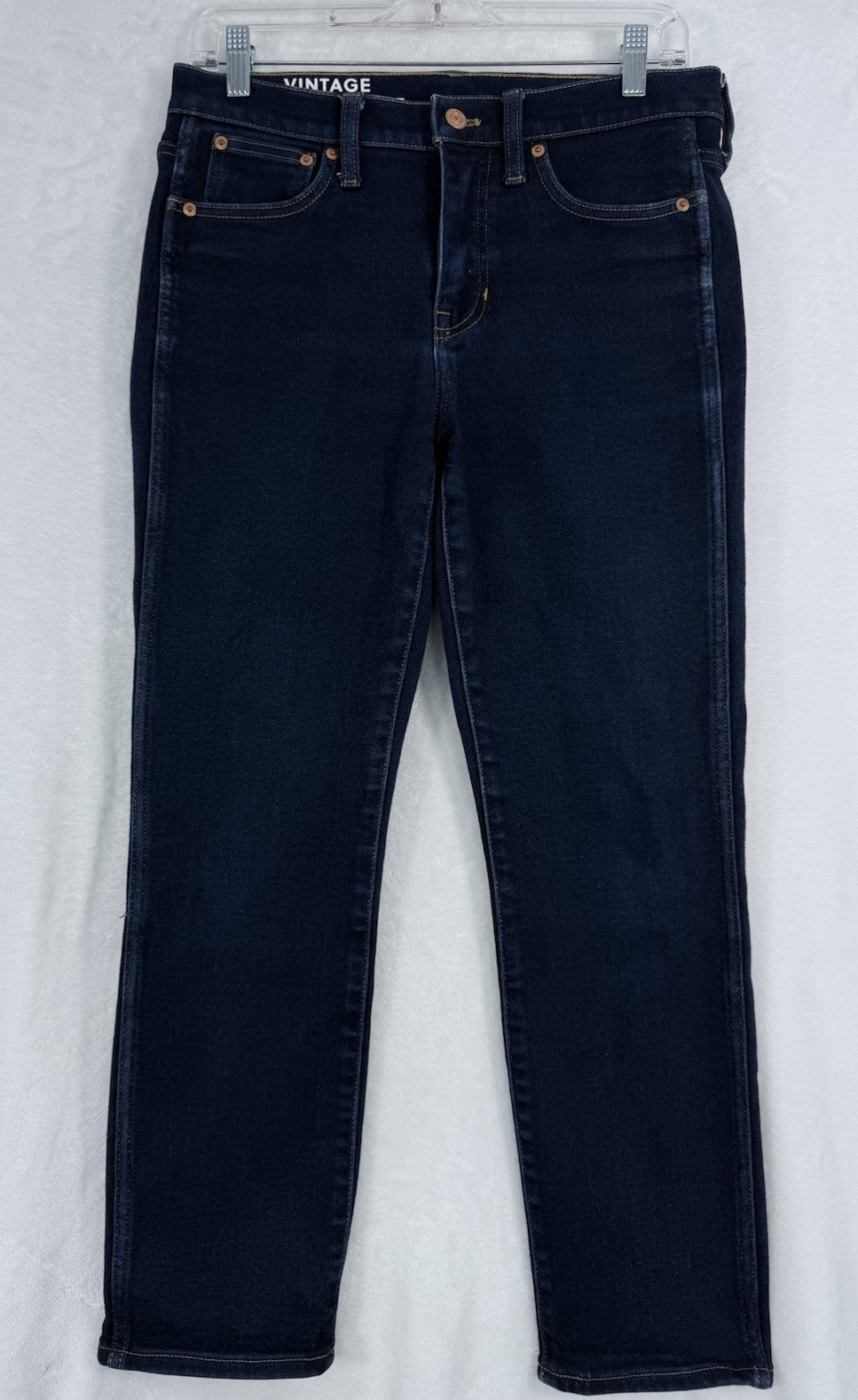 J Crew Jeans 28 Vintage Slim Straight Leg Womens Dark Blue 9” Rise