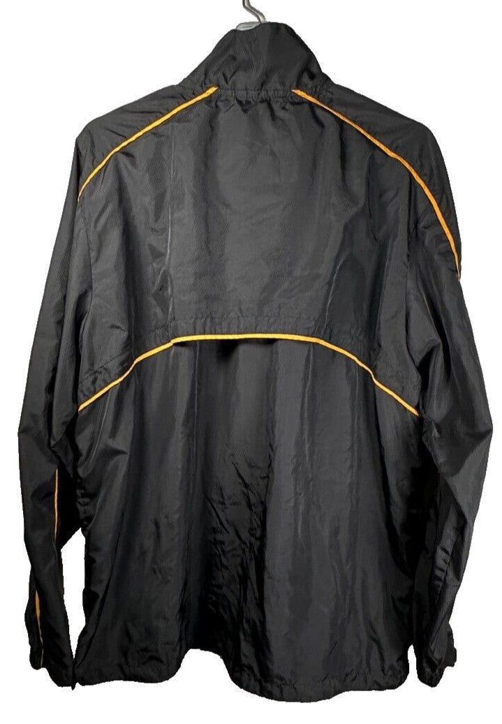 Hancock County Maine Windbreaker Jacket 1/4 Zip Mens Pullover Black Medium