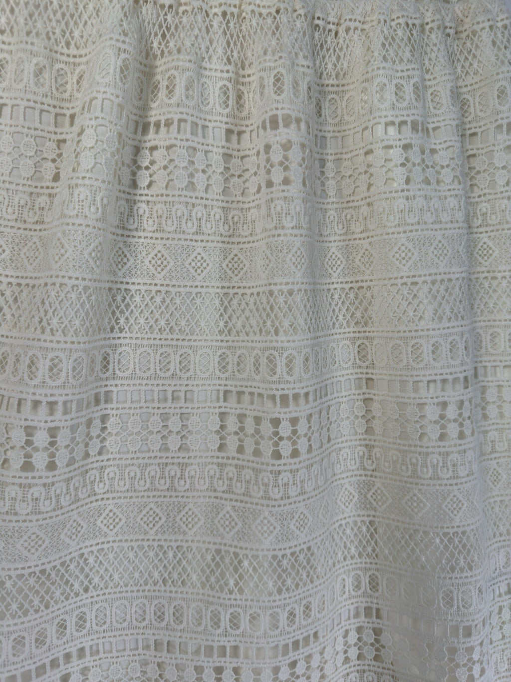 Eri Ali Lilou Trumpet Dress 6 Ivory White Wedding Boho Sleeveless Maxi *FlawRead