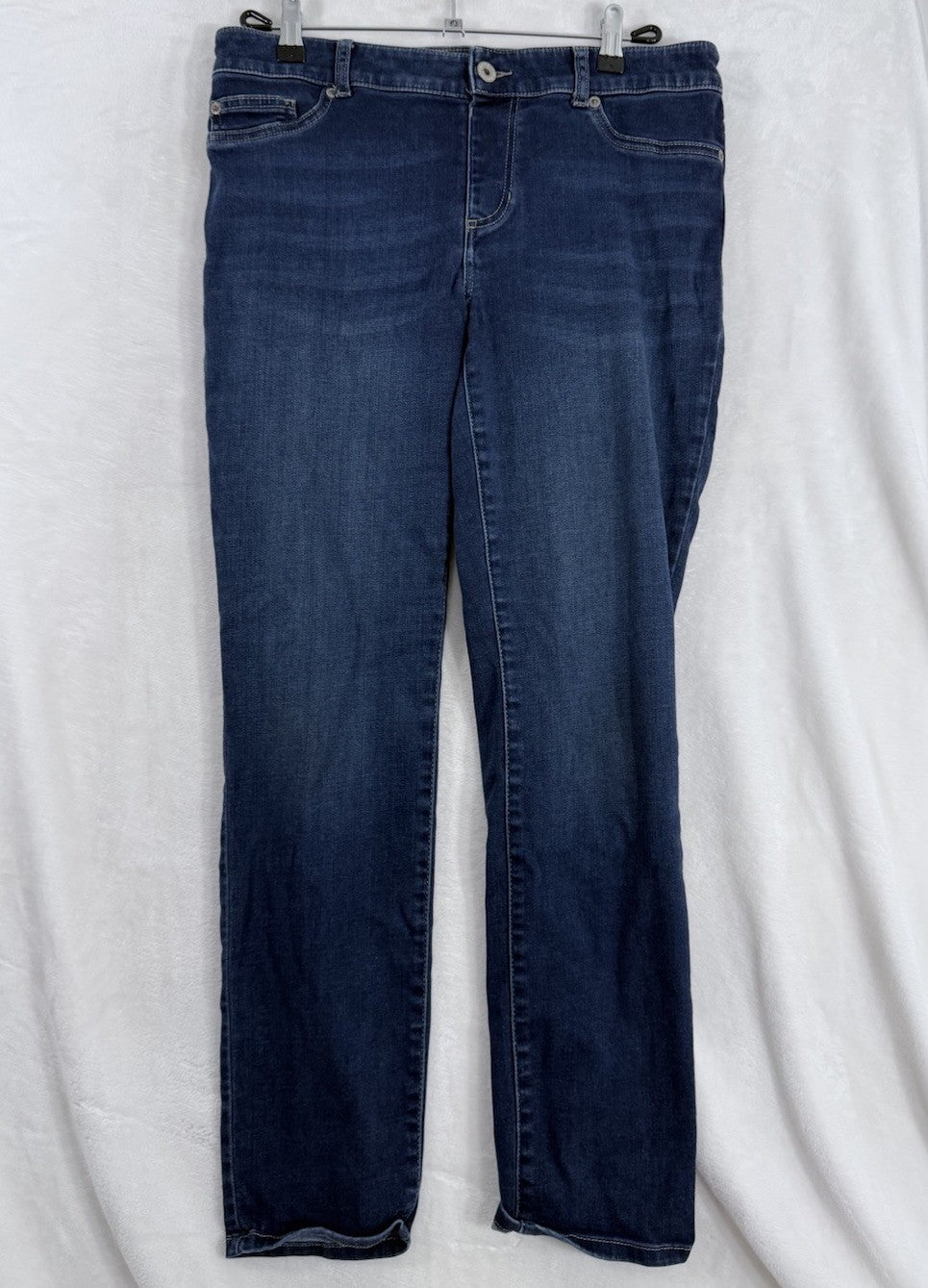 Chicos Platinum Jeans Size 1 Denim Blue US 8 Womens