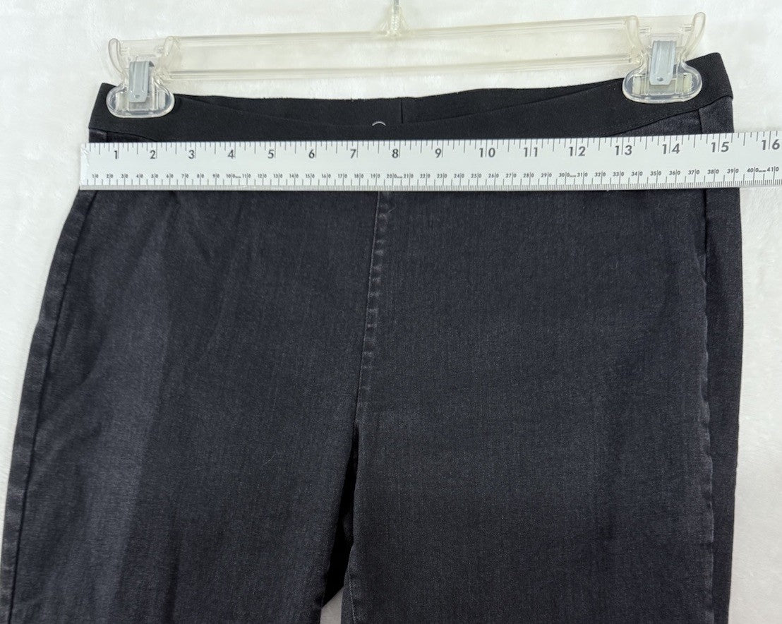 Eileen Fisher Small Petite Black Pull On Jeans Denim Pants Womens SP PP