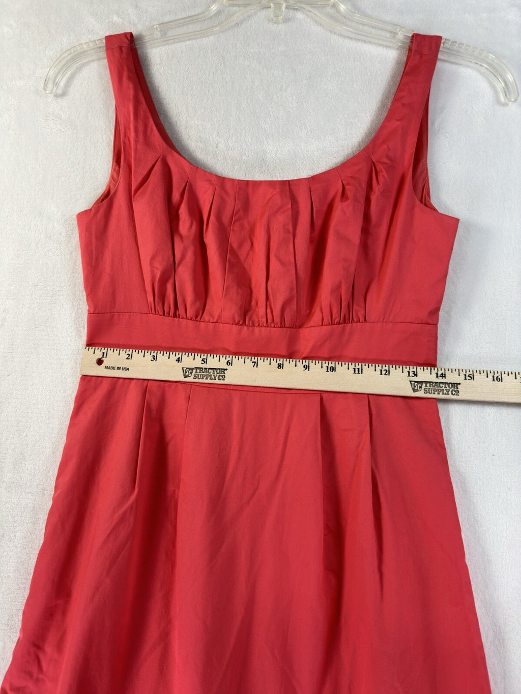J Crew Dress 2 Sleeveless 100% Cotton Coral Pink Knee Length Lined Short