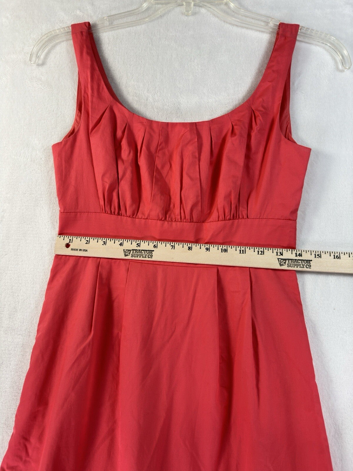J Crew Dress 2 Sleeveless 100% Cotton Coral Pink Knee Length Lined Short