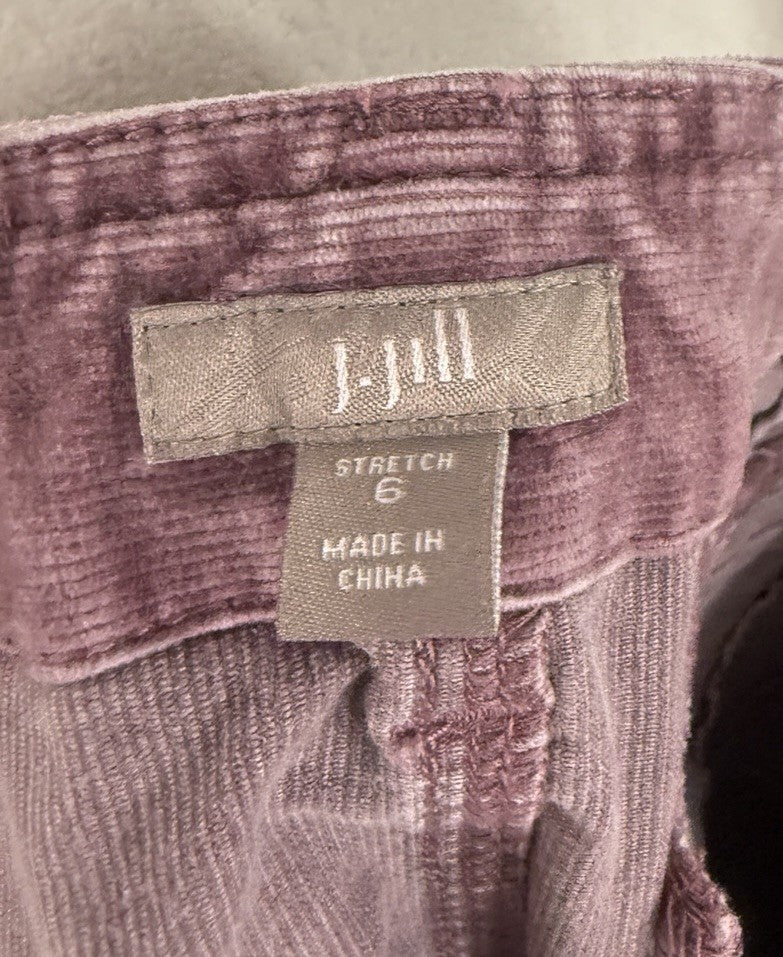 J Jill Skirt Size 6 Rose Pink Corduroy Cargo A Line Short Pockets Womens