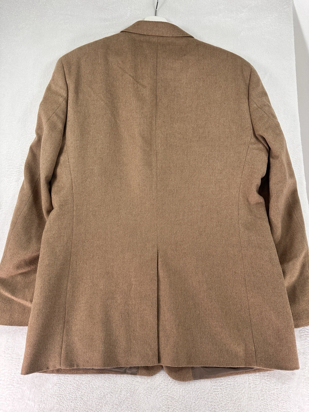 Adolfo 100% Camel Hair Blazer 46L Long Mens Suit Jacket Single Breasted 2 Button