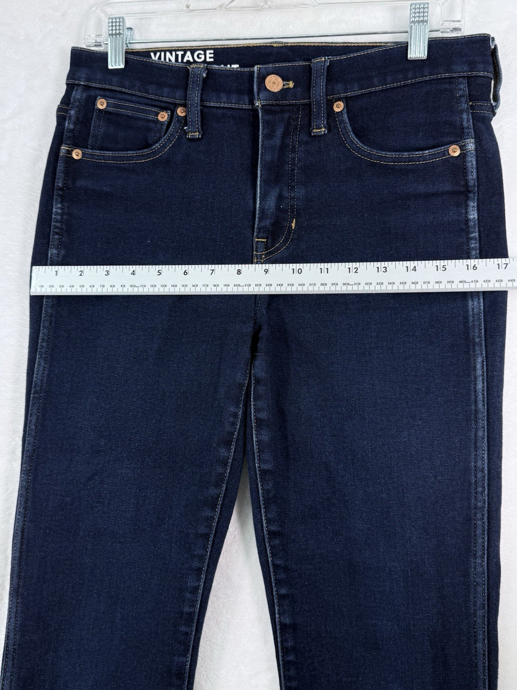 J Crew Jeans 28 Vintage Slim Straight Leg Womens Dark Blue 9” Rise