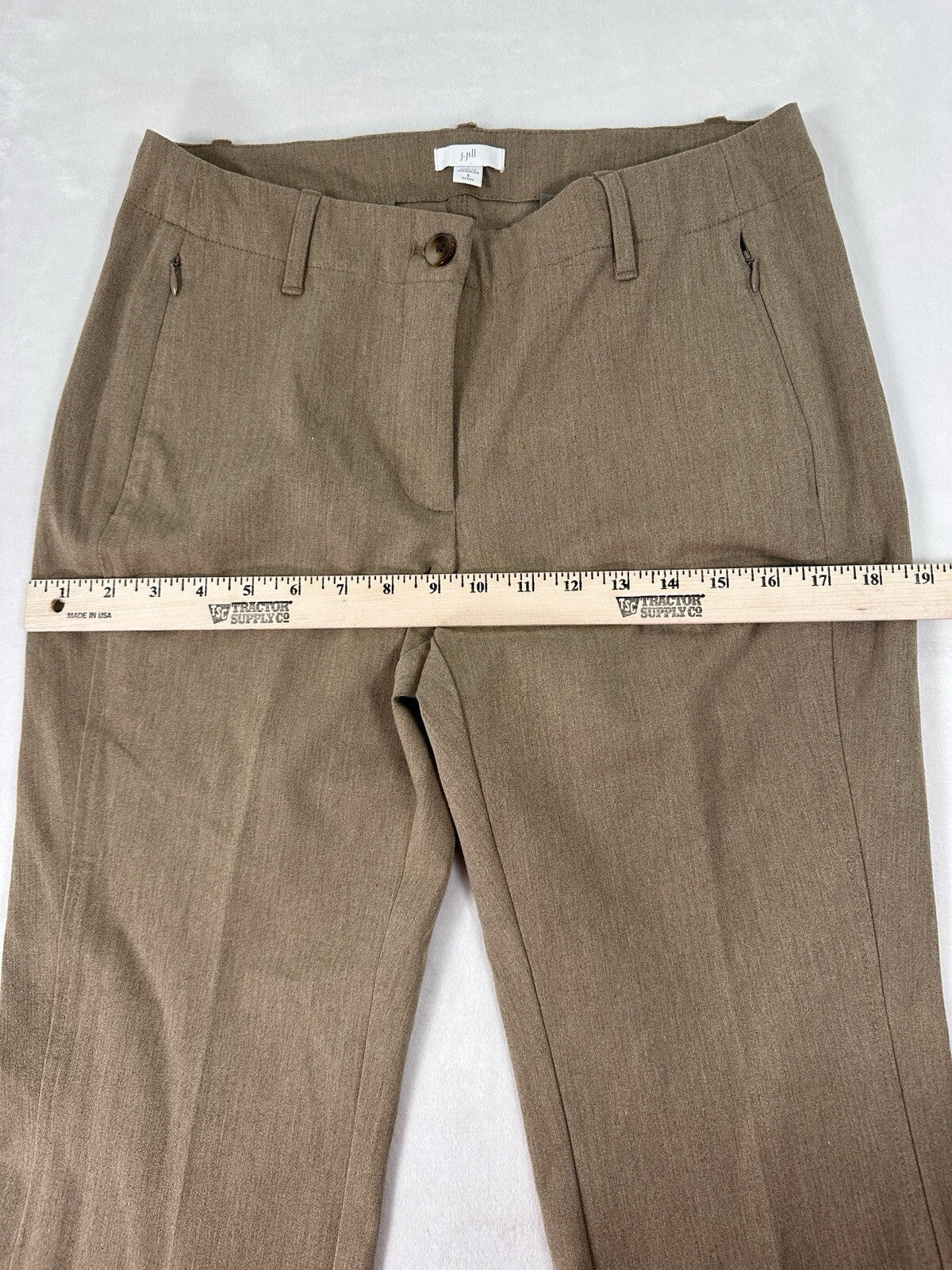 J Jill Dress Pants Size 6 Petite 6P Beige Tan Straight Leg Womens
