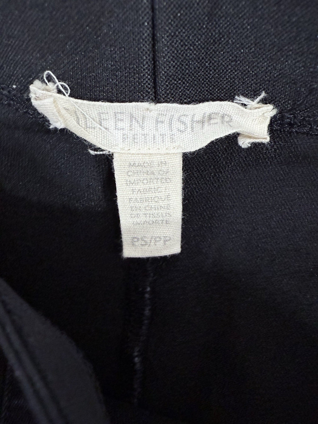 Eileen Fisher Small Petite Black Pull On Jeans Denim Pants Womens SP PP