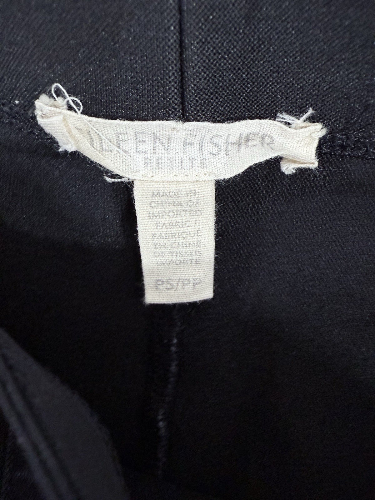 Eileen Fisher Small Petite Black Pull On Jeans Denim Pants Womens SP PP
