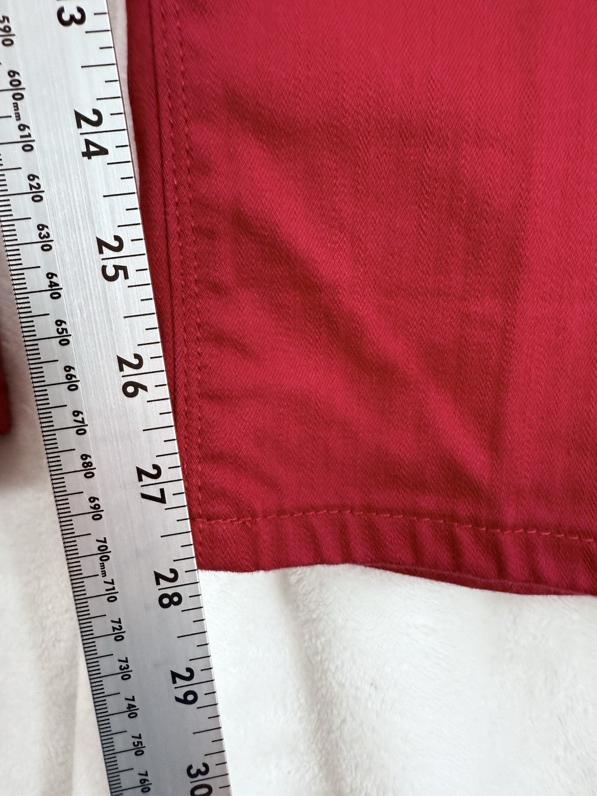 Chicos Platinum Jeans Size 3 Red Skimmer Womens 16