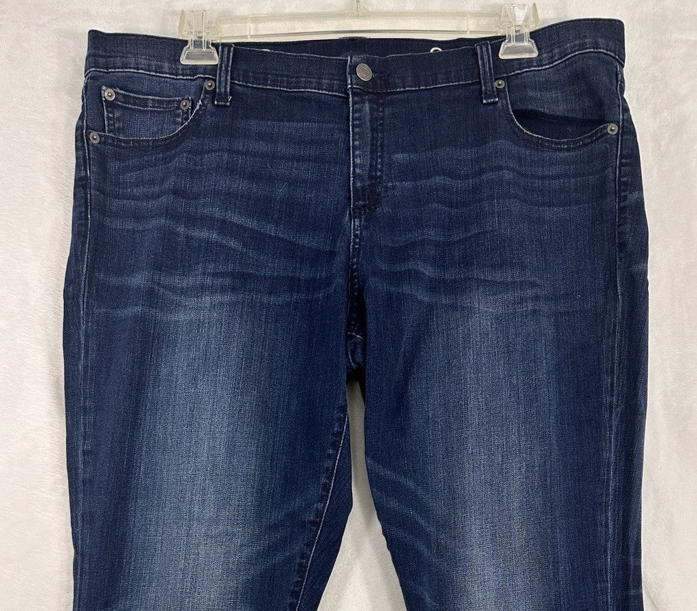 Gap Girlfriend Jeans Size 35 20 Blue Denim Mid Rise Womens