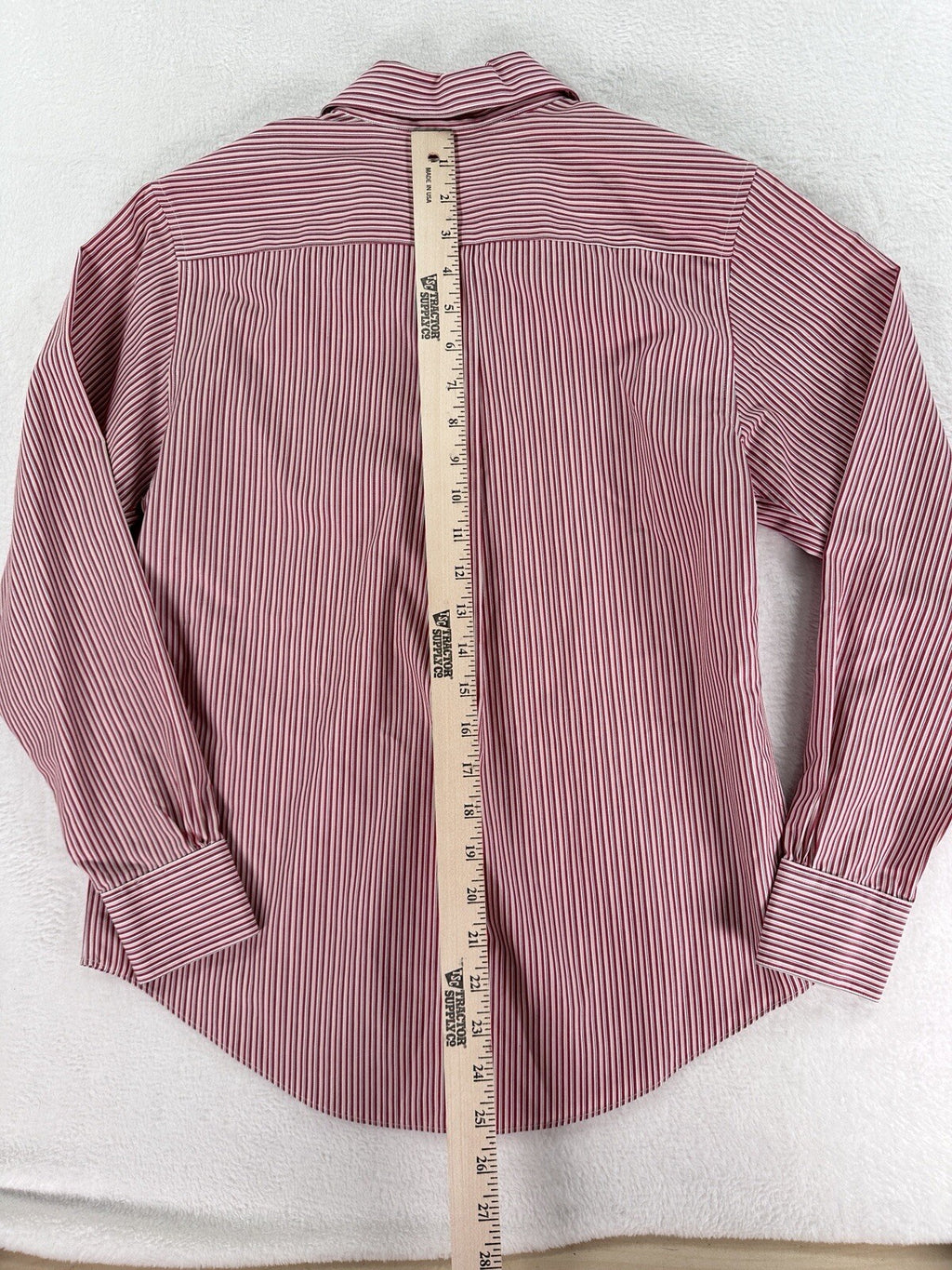 Brooks Brothers Shirt 2 Petite 2P Button Up Non Iron Striped White Red Womens