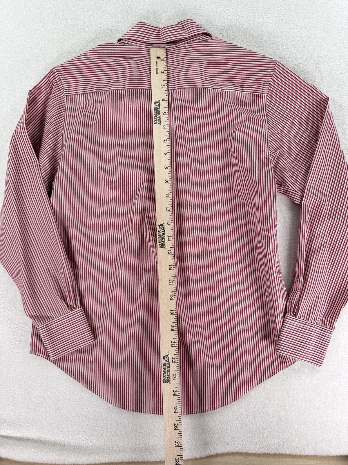 Brooks Brothers Shirt 2 Petite 2P Button Up Non Iron Striped White Red Womens