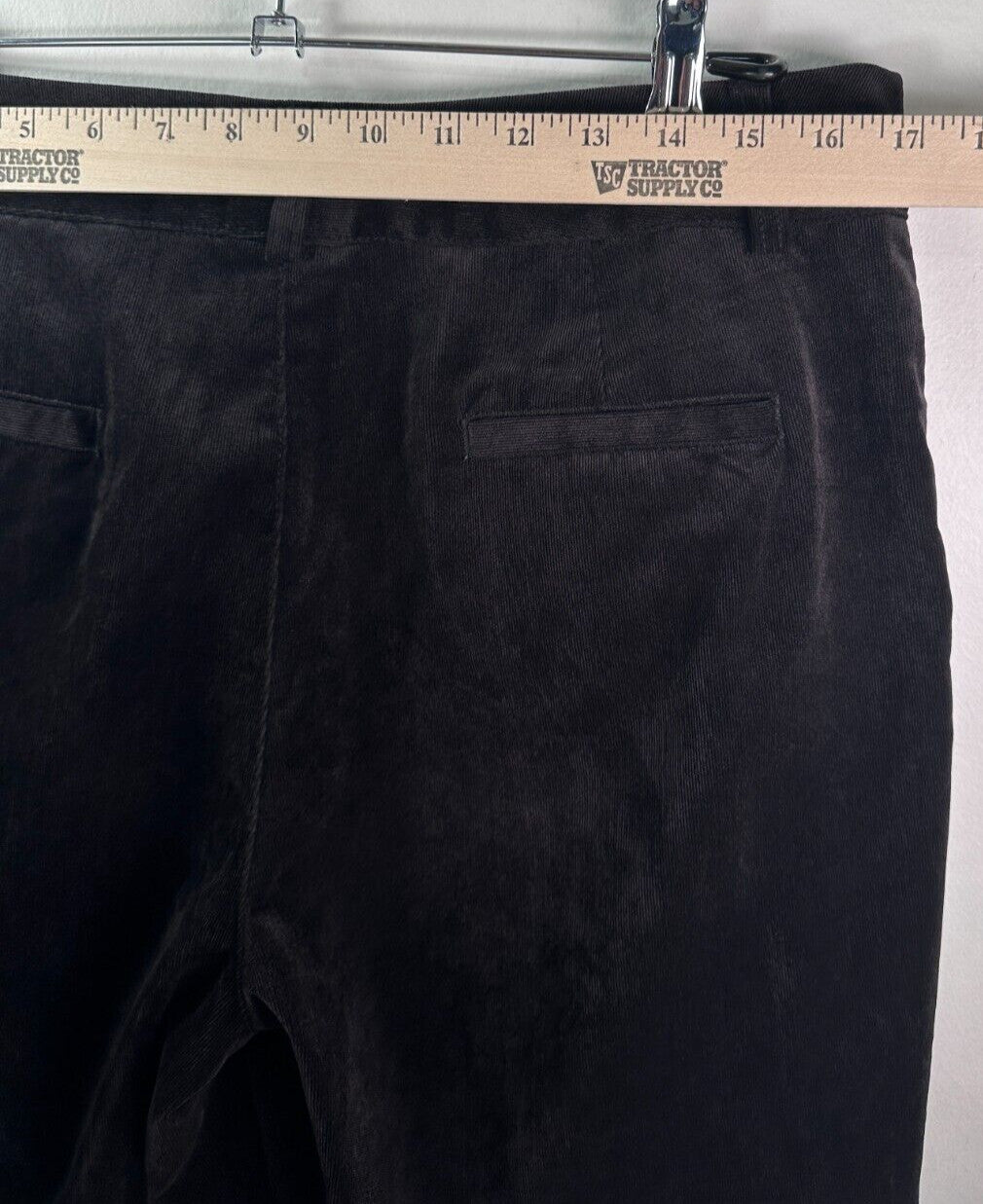 Coldwater Creek 12P Whisper Corduroy Trousers Black Pants Bootcut Womens