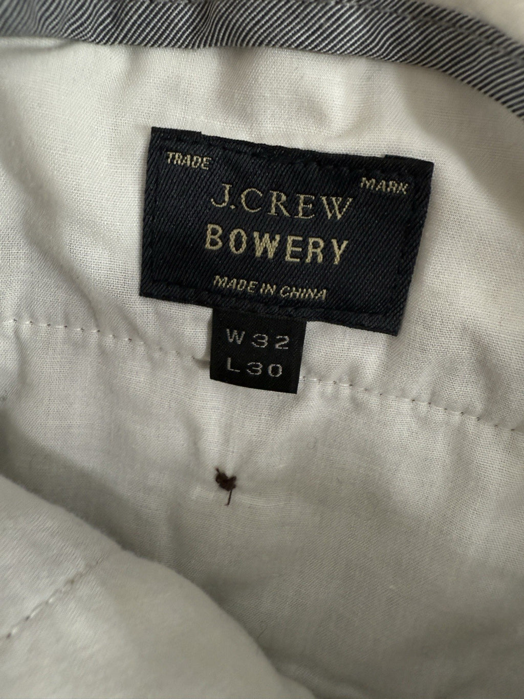 J Crew Bowery Slim Pants 32x30 Brown 100% Cotton Trousers Mens