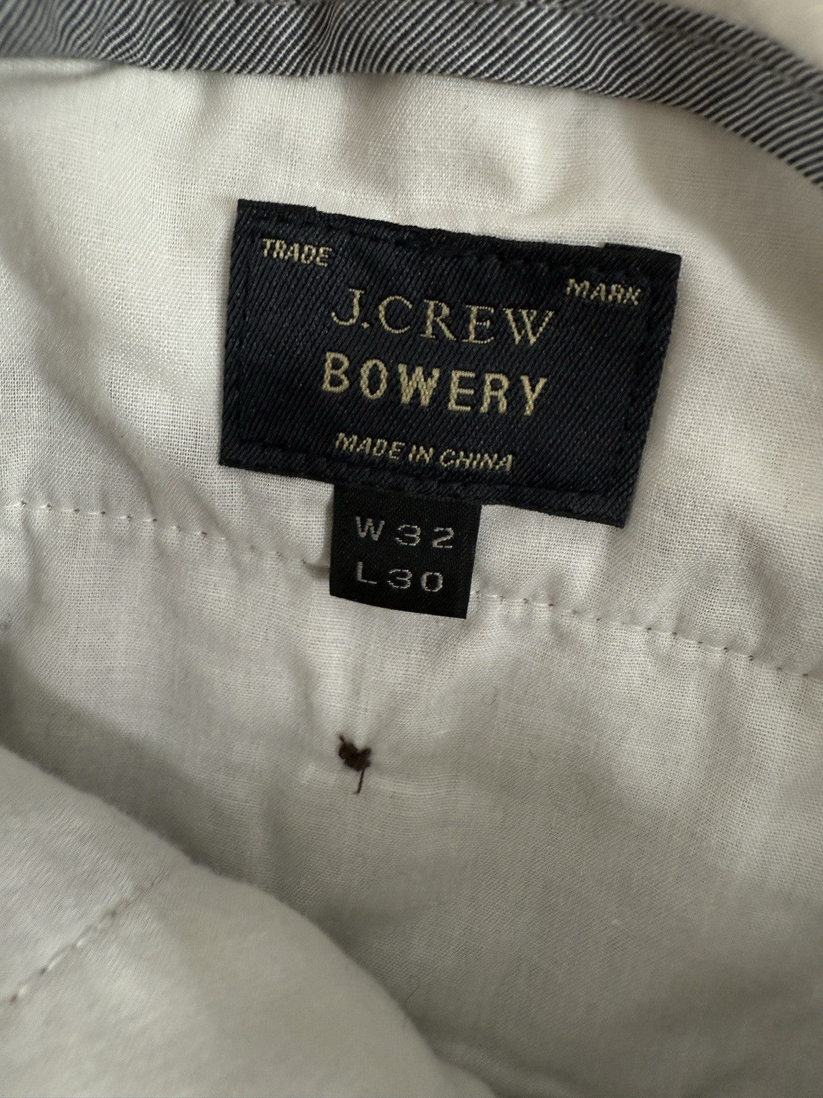 J Crew Bowery Slim Pants 32x30 Brown 100% Cotton Trousers Mens
