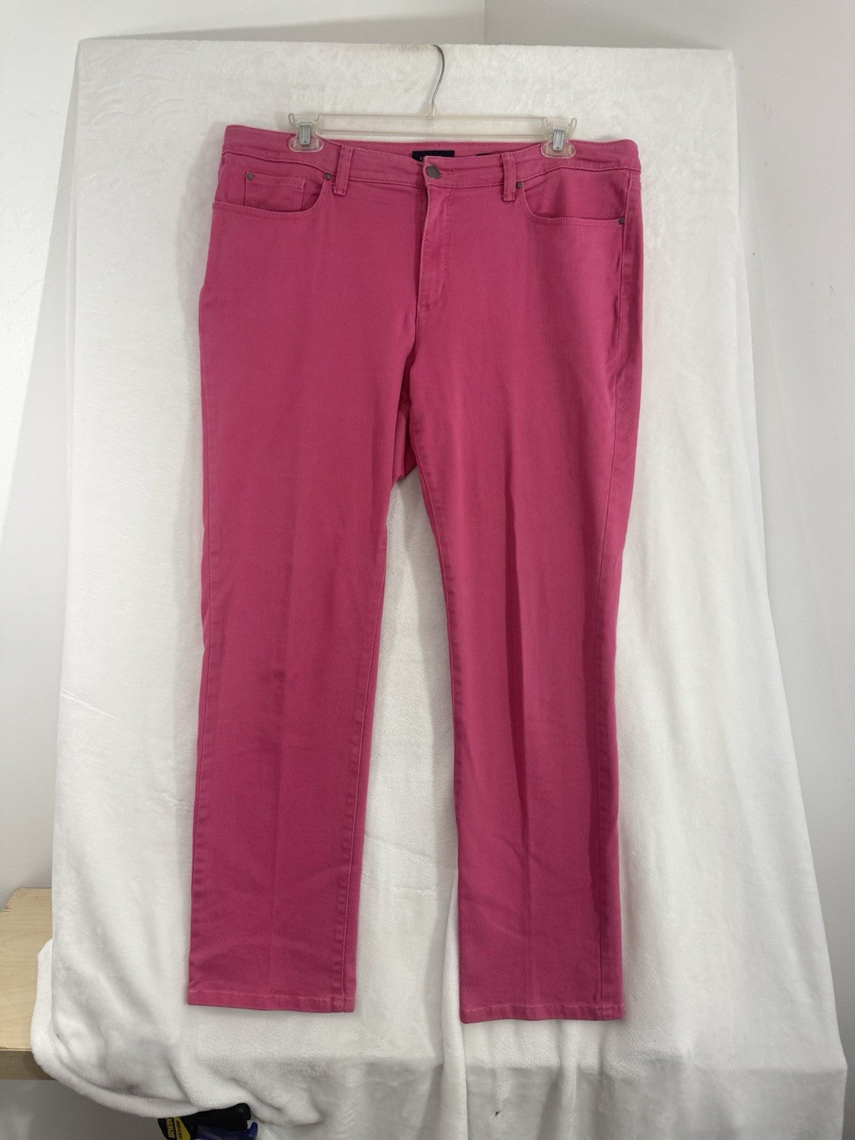 Charter Club 16 Jeans Lexington Straight Leg Pink Denim Womens