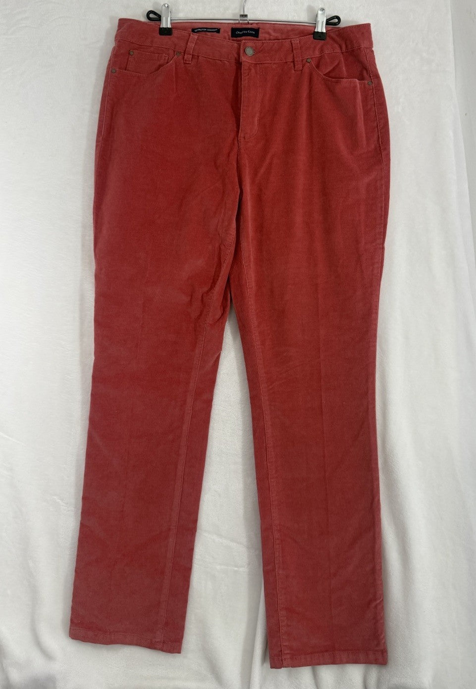 Charter Club 16 Lexington Straight Corduroy Pants Pink 5 Pocket Womens