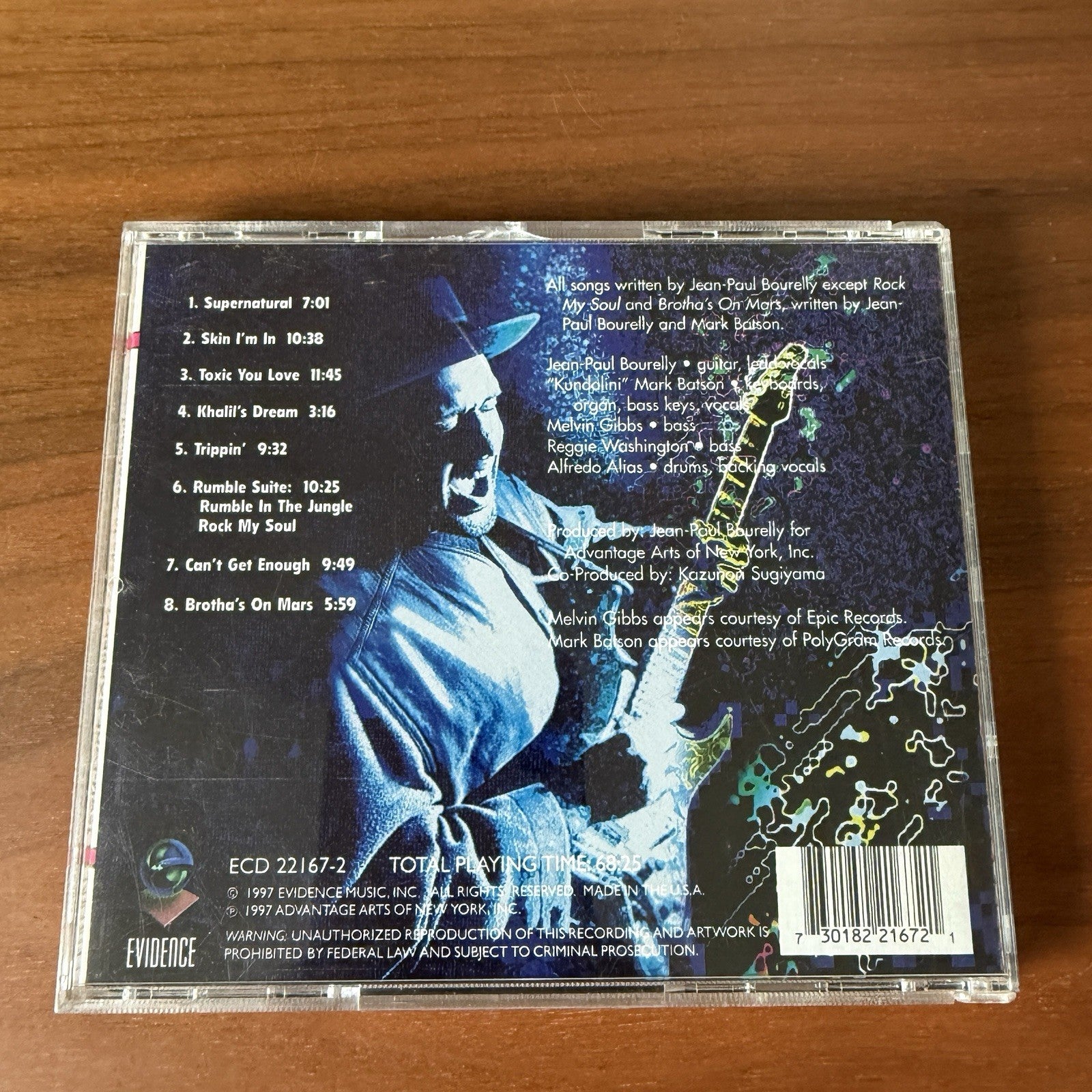 Fade to Cacophony: Live by Bourelly, Jean Paul (CD, 1997)