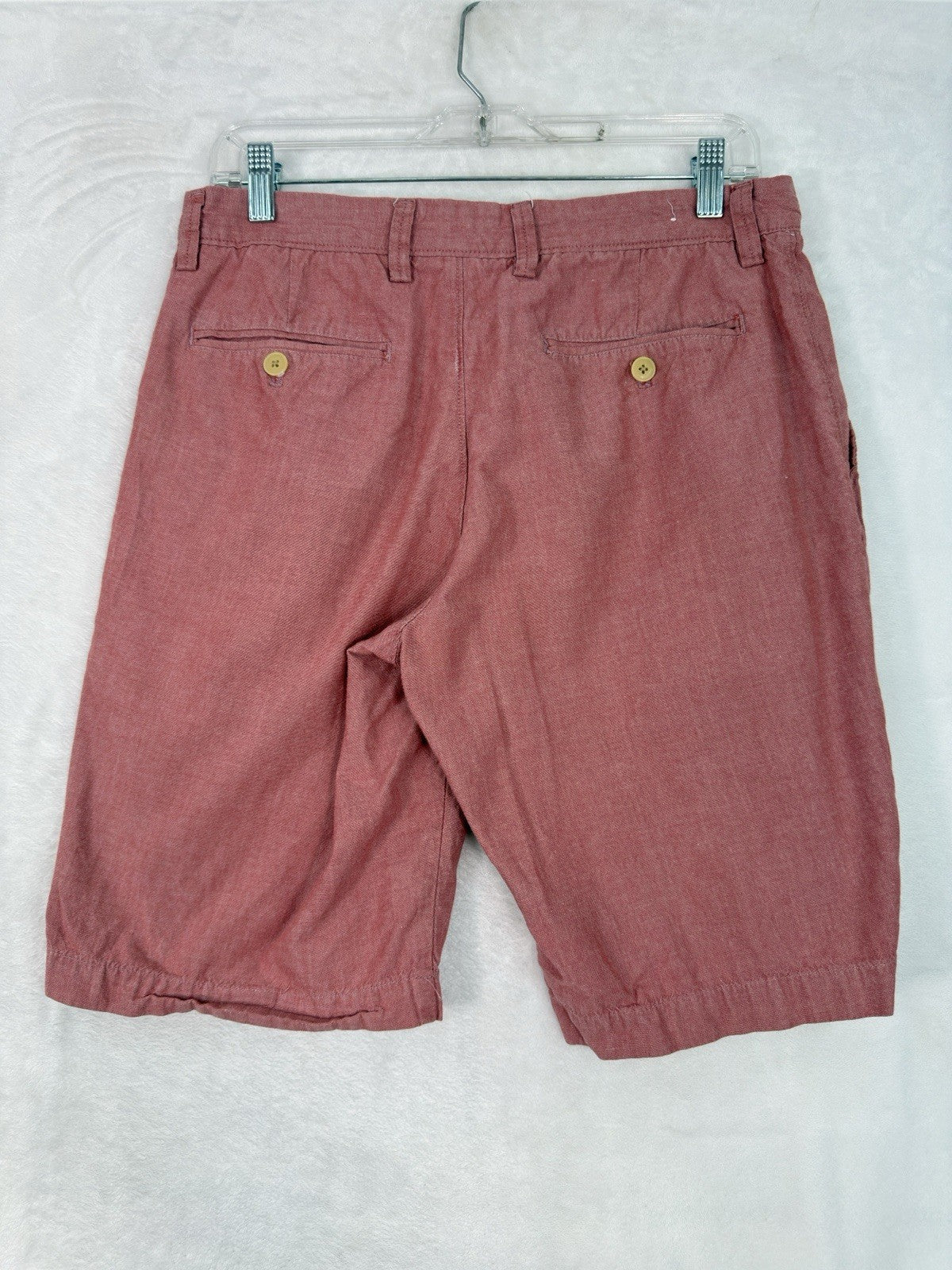 J Crew Shorts 32 Men’s Red 100% Cotton 11” Inseam Men Preppy Flat Front