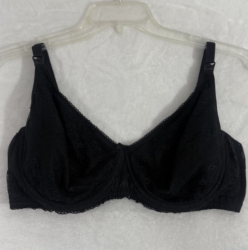 Gillian OMalley Bra 42DD Black Lace Unlined Underwire Womens O’Malley