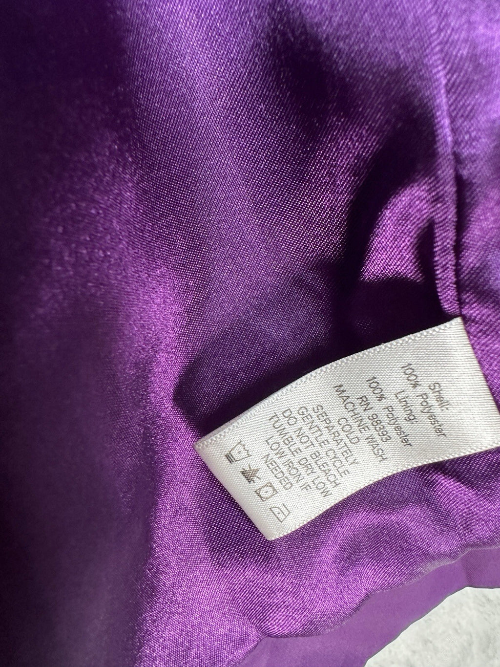 Dennis Basso Jacket Medium Purple Windbreaker Womens Check Out The Hood On This!