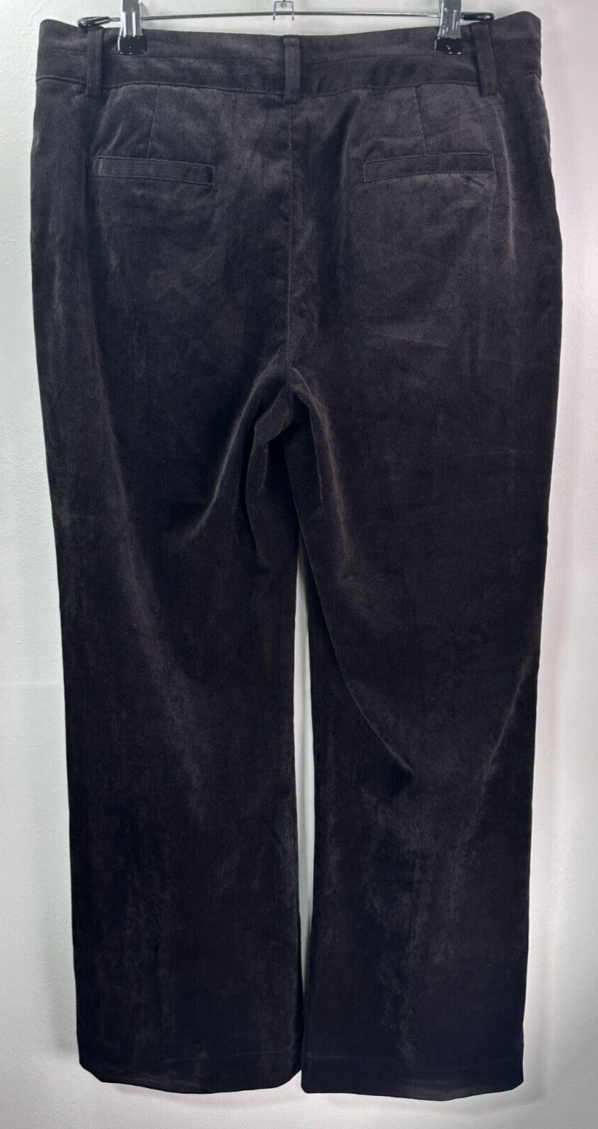 Coldwater Creek 12P Whisper Corduroy Trousers Black Pants Bootcut Womens