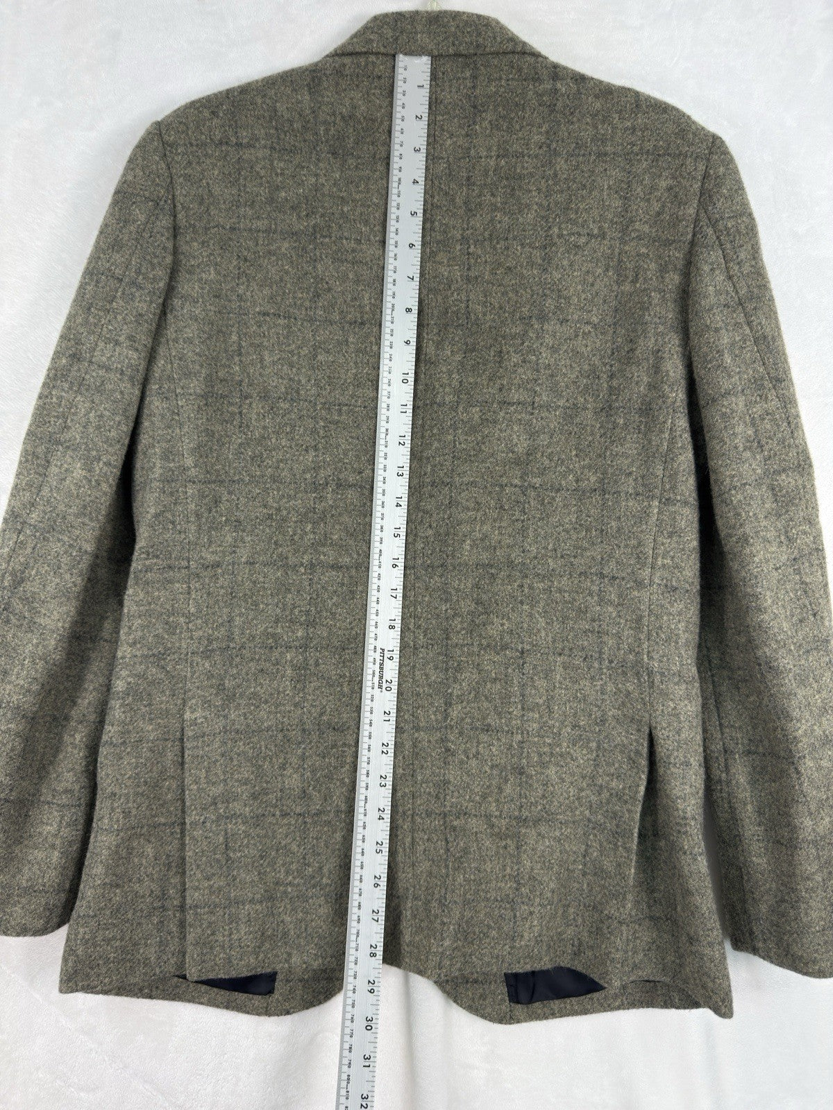 J Crew Ludlow 38R Blazer Wool Plaid British Moon Tweed Jacket Gray Green Mens