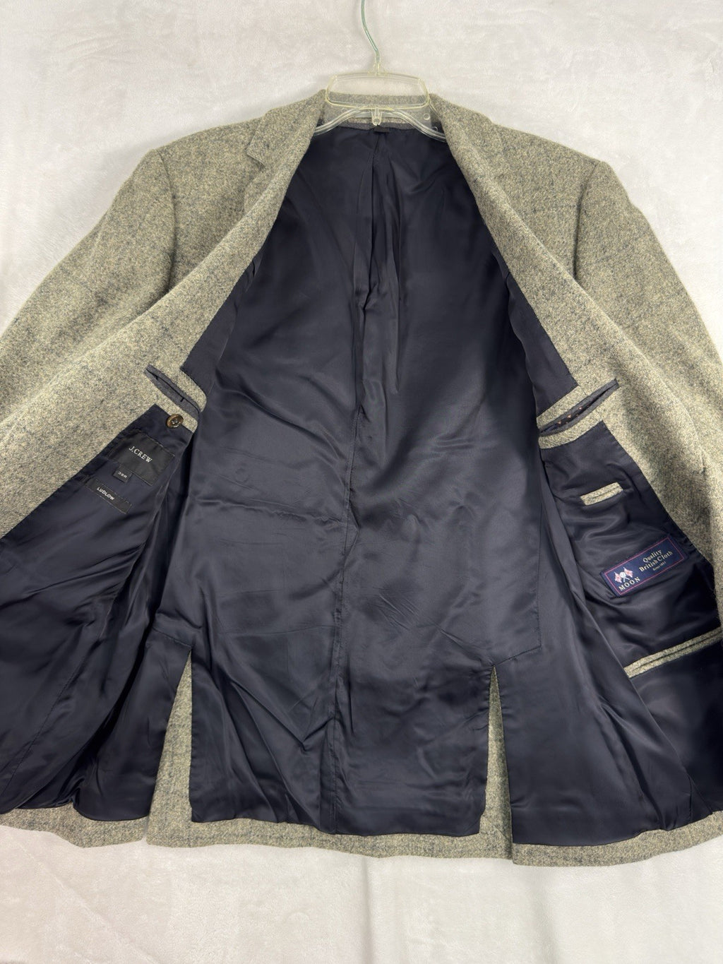 J Crew Ludlow 38R Blazer Wool Plaid British Moon Tweed Jacket Gray Green Mens
