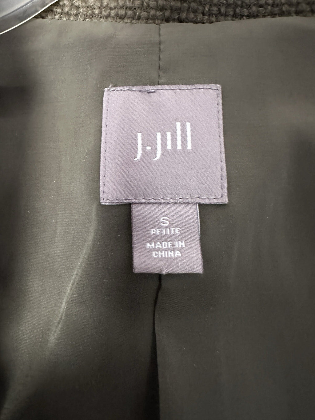 J Jill Small Petite Blazer Wool Blend Tweed Jacket Green Neutral Womens 2 Button