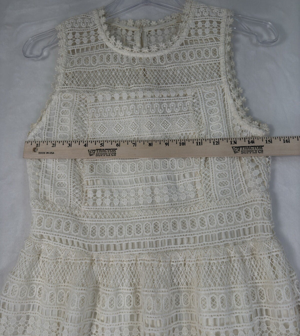 Eri Ali Lilou Trumpet Dress 6 Ivory White Wedding Boho Sleeveless Maxi *FlawRead