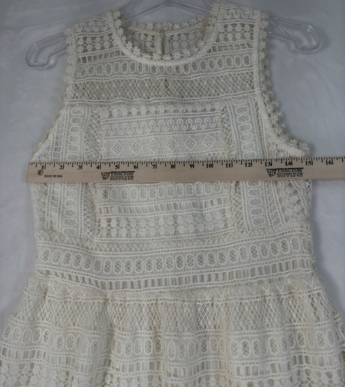 Eri Ali Lilou Trumpet Dress 6 Ivory White Wedding Boho Sleeveless Maxi *FlawRead
