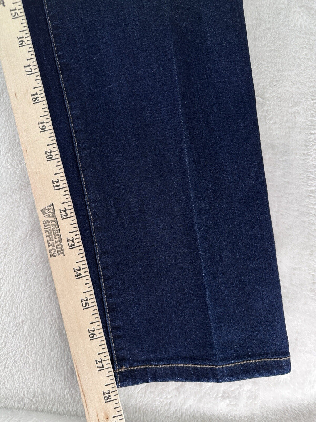 Charter Club Jeans 16 Lexington Straight Leg Red Side Trim Dark Blue
