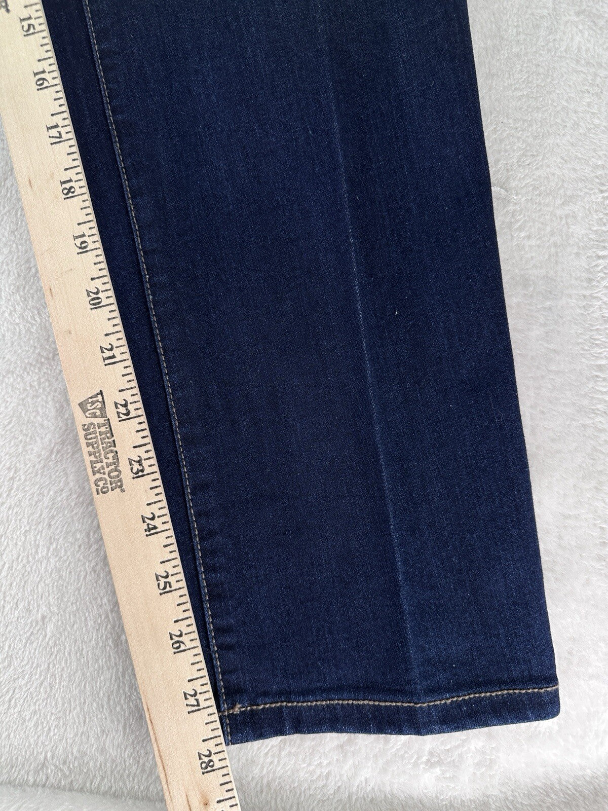 Charter Club Jeans 16 Lexington Straight Leg Red Side Trim Dark Blue