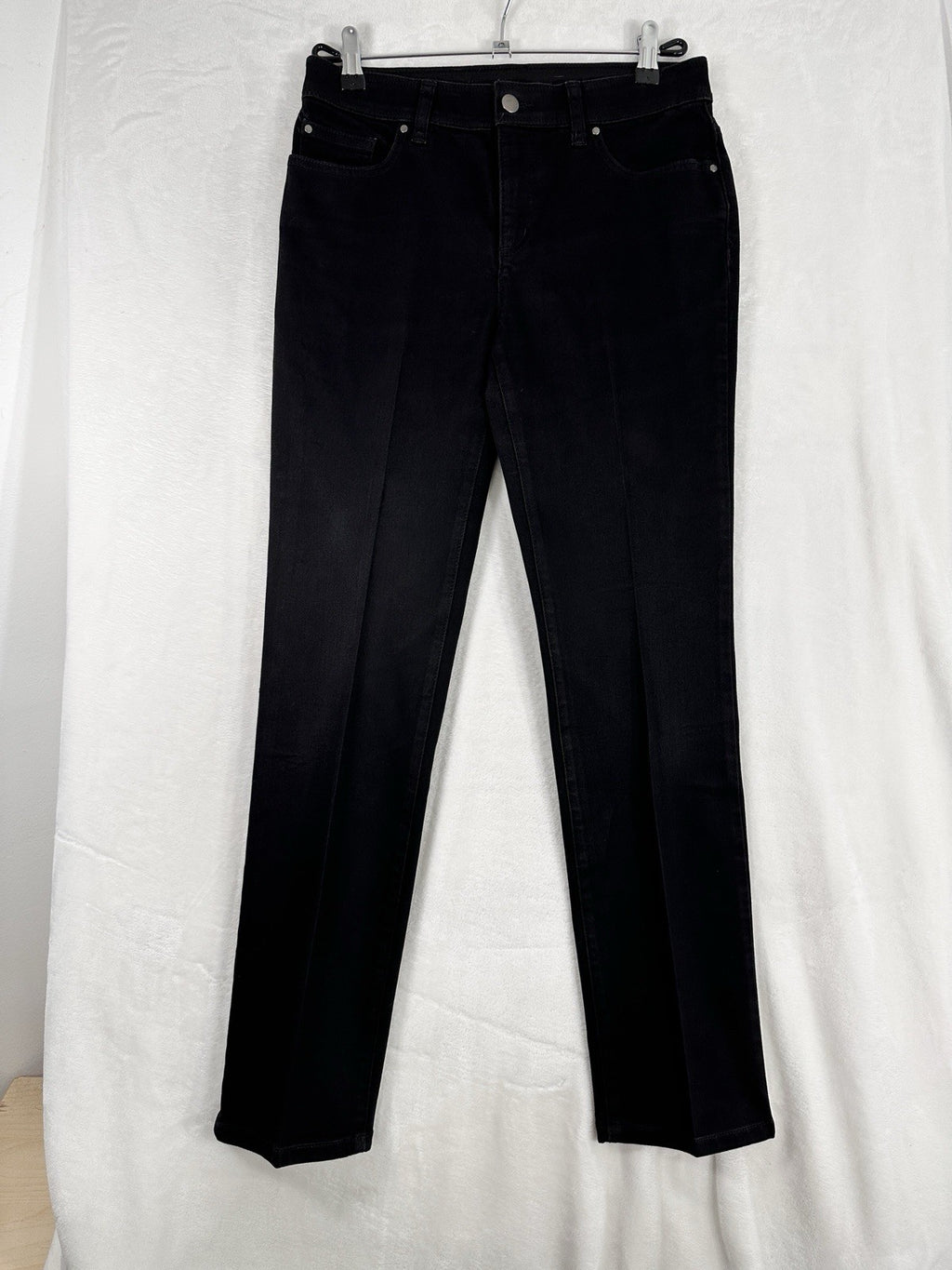 Chicos Fabulously Slimming 00 Short Jeans Black Denim Womens