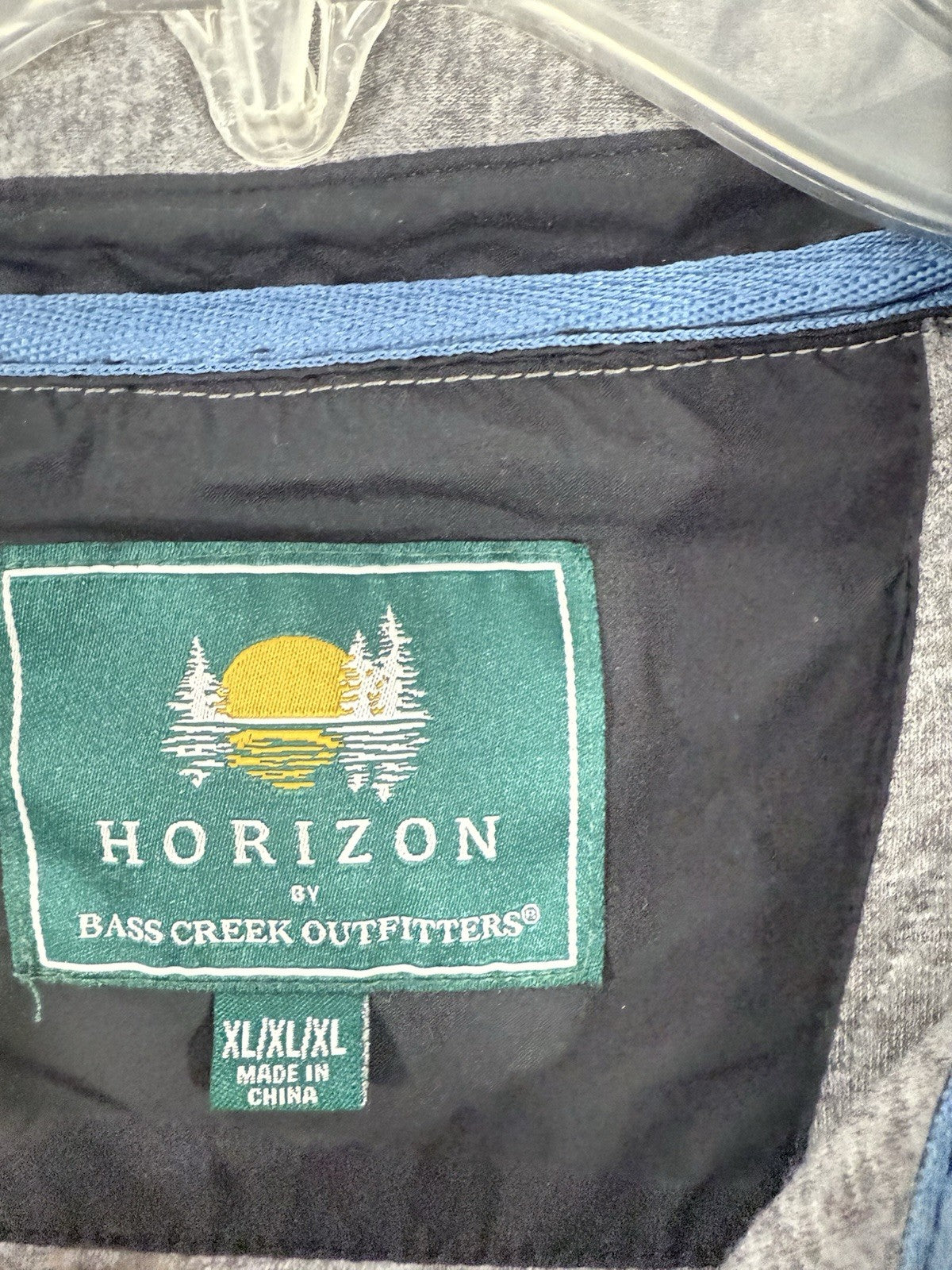 Horizon Outfitters Men’s XL Shirt Quilted Knit Long Sleeve Gray Snap Front