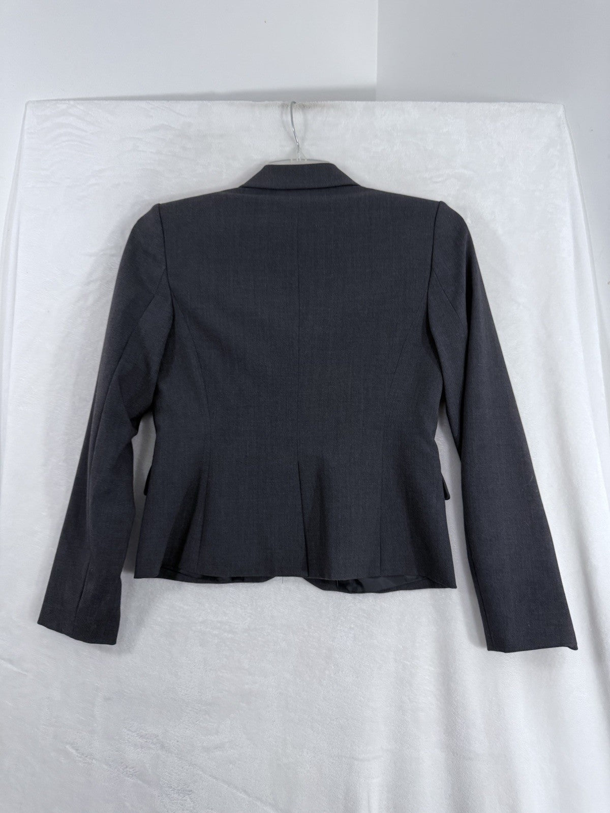Calvin Klein Blazer 4 Gray Jacket Womens Blazer 2 Button Long Sleeve Work Office