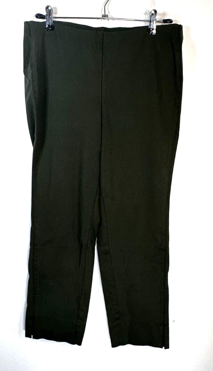 J Jill Ponte Pants Medium Petite Slim Leg Green