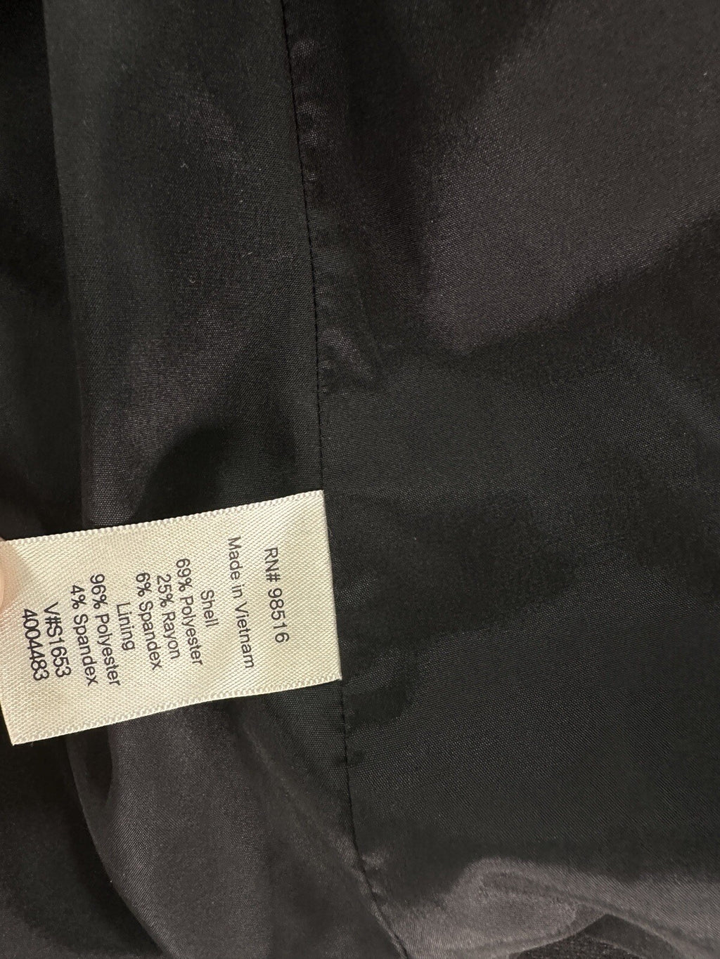 Coldwater Creek Jacket 8 Black Shawl Collar Zip Fitted Stretch