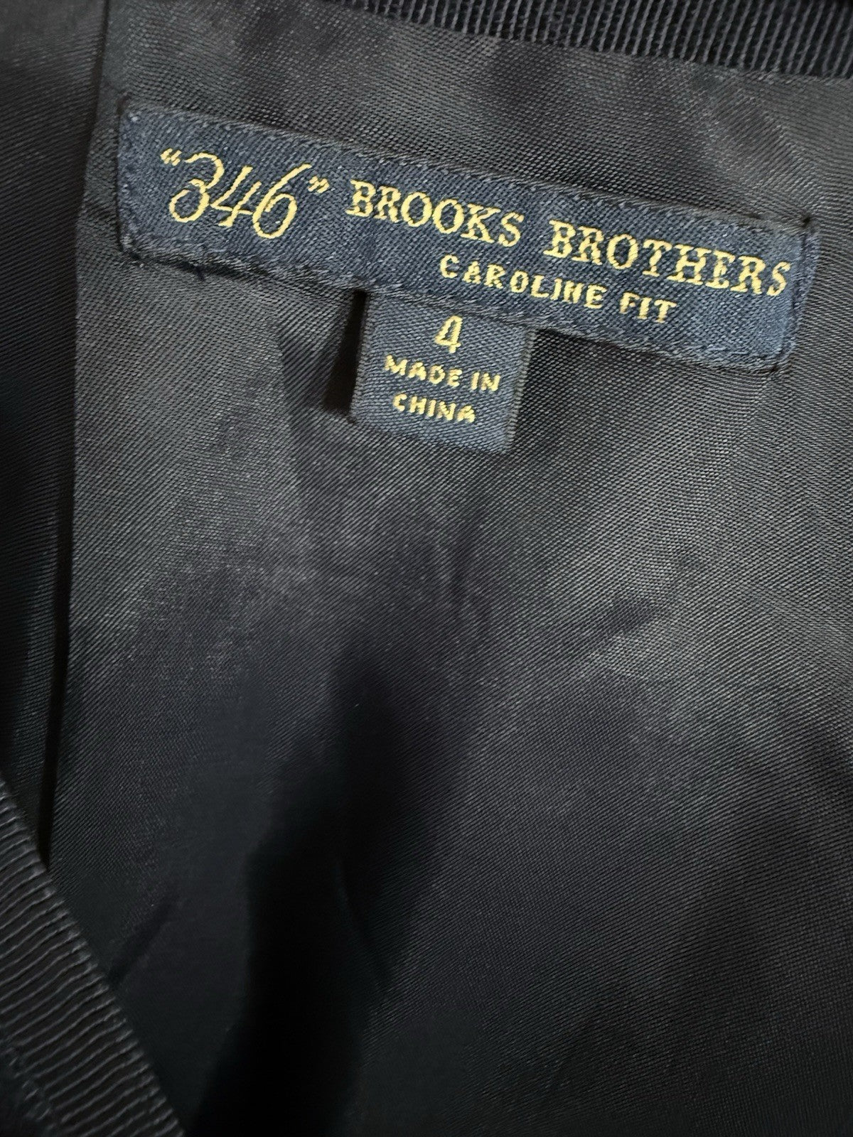 Brooks Brothers Caroline Fit Pants Size 4 Navy Blue 100% Wool Side Zip Womens