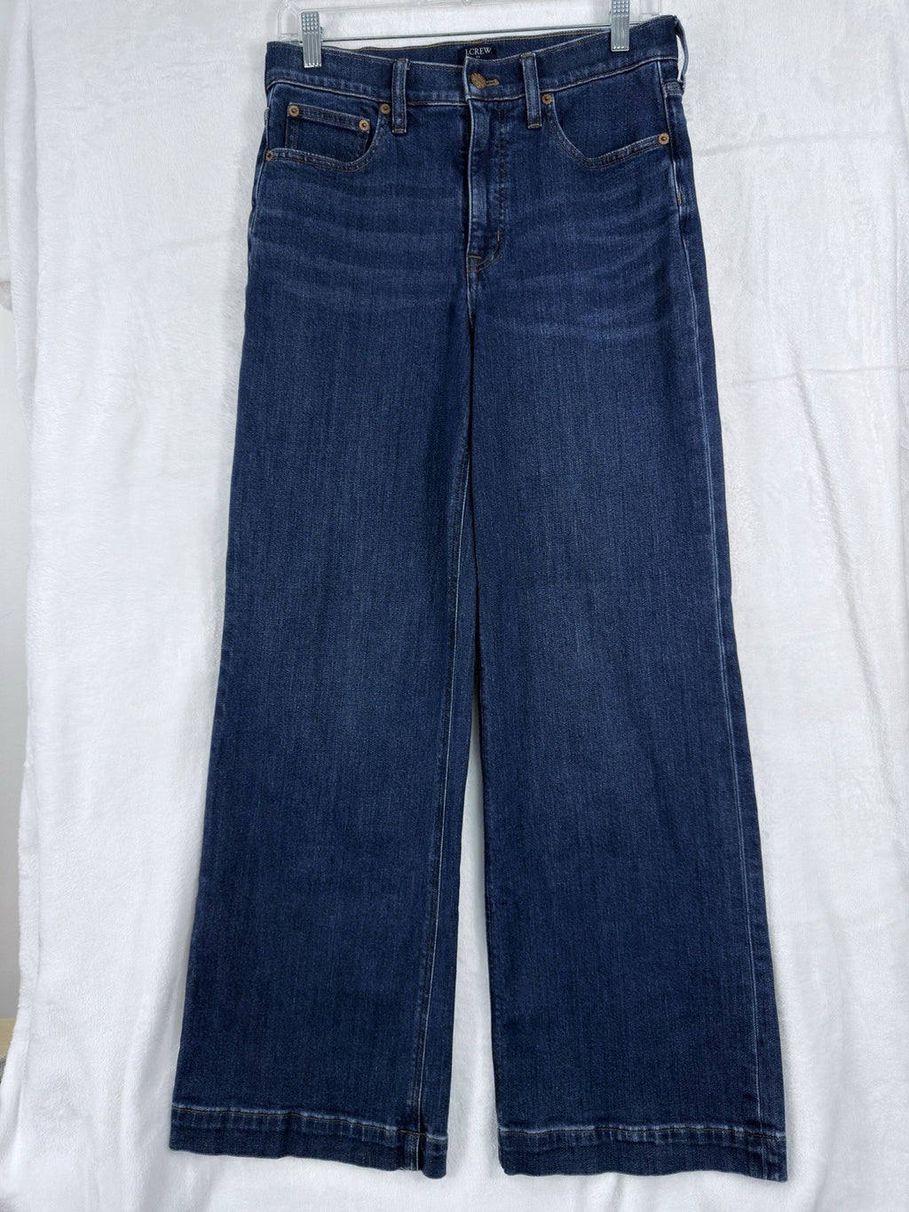 J Crew Classic Wide Leg Jeans 27 Womens Blue Denim