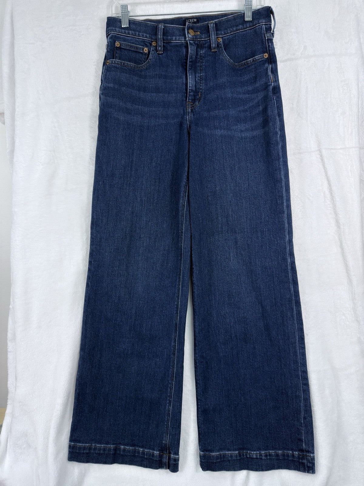 J Crew Classic Wide Leg Jeans 27 Womens Blue Denim