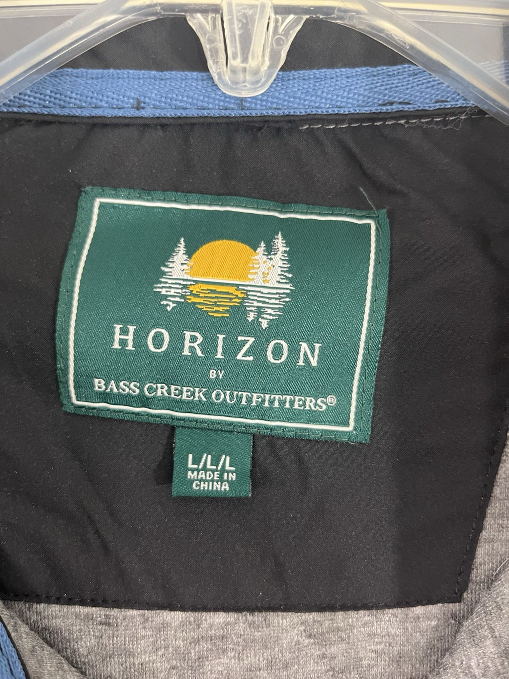 Horizon Outfitters Men’s Large Shirt Quilted Knit Long Sleeve Gray Snap Front