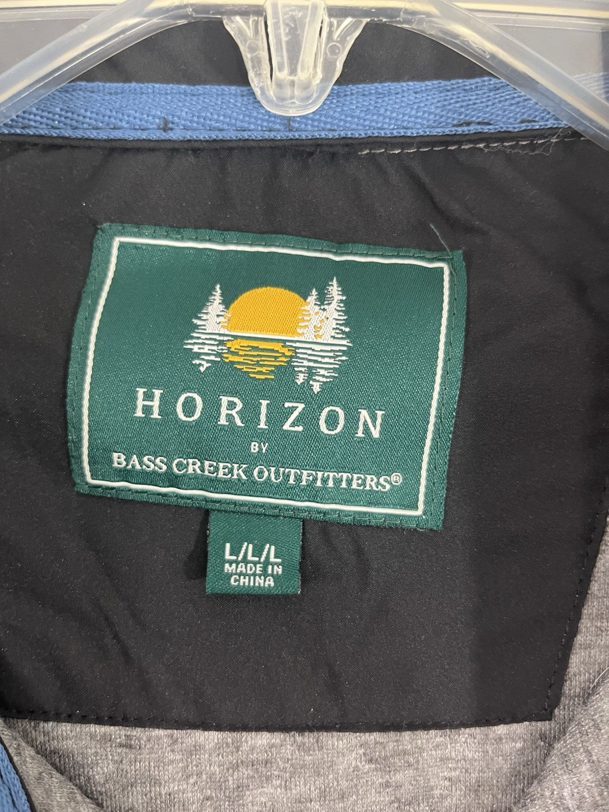 Horizon Outfitters Men’s Large Shirt Quilted Knit Long Sleeve Gray Snap Front