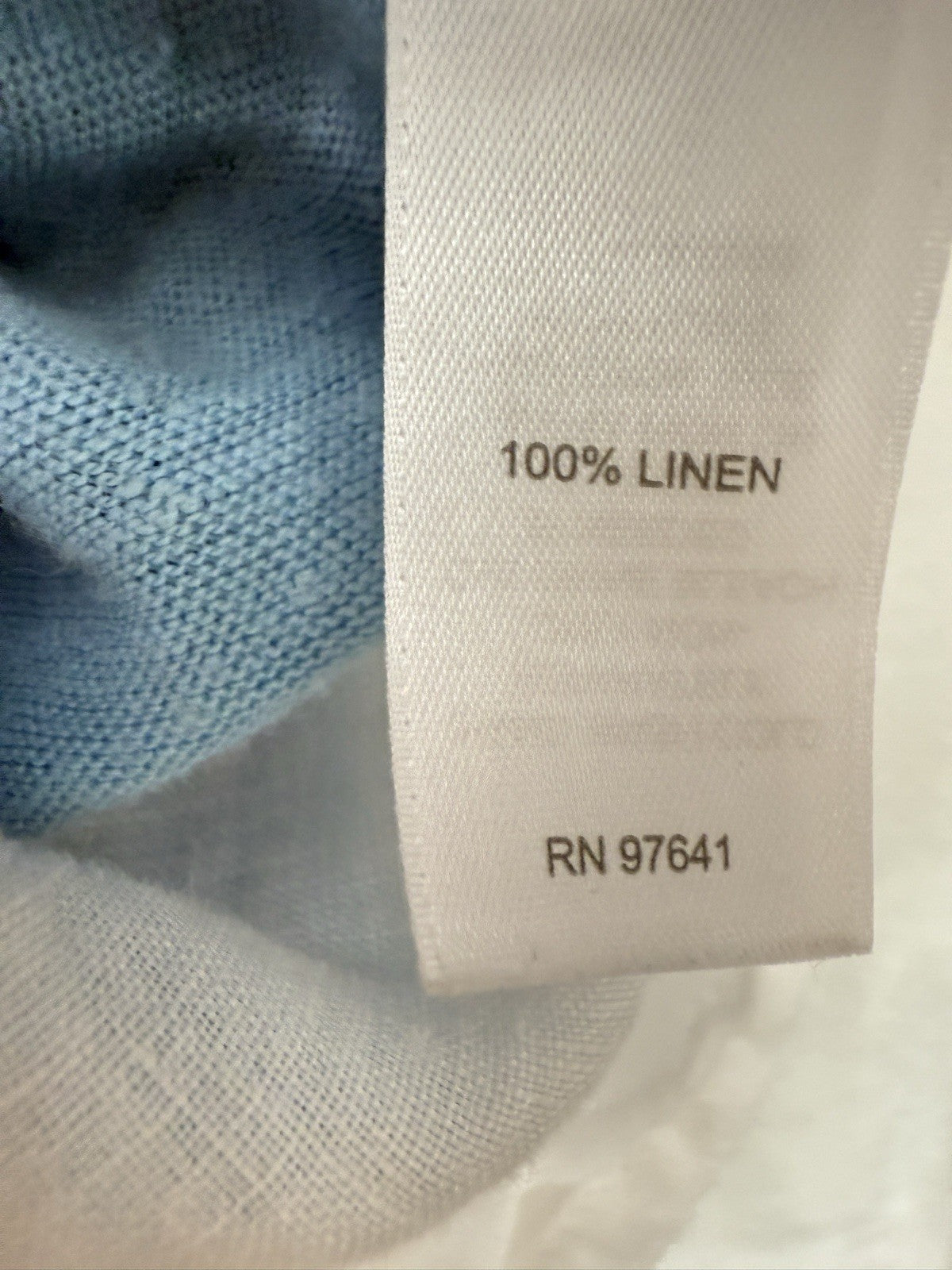 J Jill Love Linen Top XL Tall Blue Tunic Layered Hem 3/4 Sleeve Womens XLT