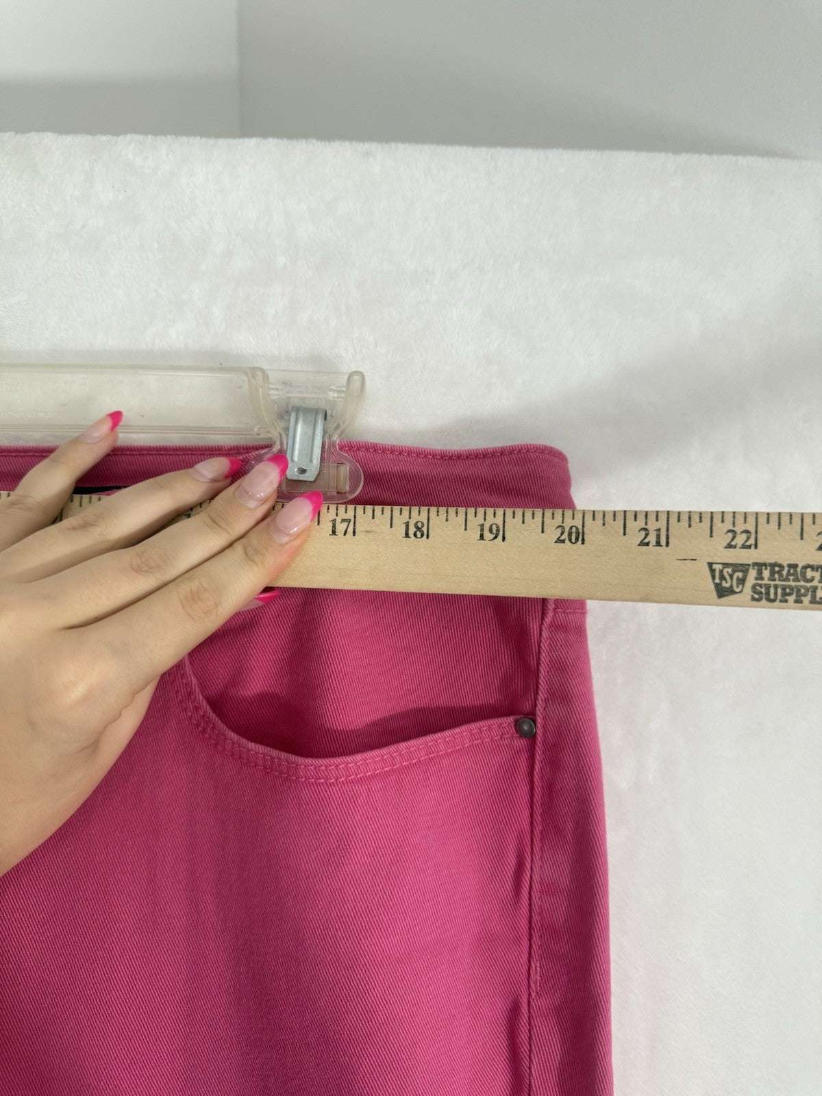 Charter Club 16 Jeans Lexington Straight Leg Pink Denim Womens