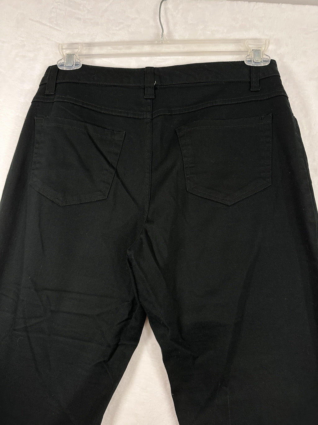 Cherokee Capri Pants 8 Black Cotton Stretch Twill 5 Pocket Womens