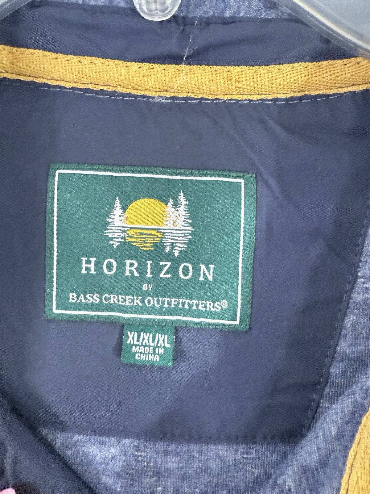 Horizon Outfitters Men’s XL Shirt Quilted Knit Long Sleeve Blue Snap Front