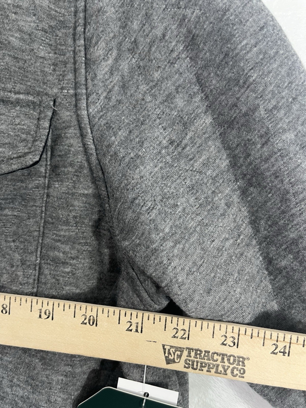 Horizon Outfitters Men’s Large Shirt Quilted Knit Long Sleeve Gray Snap Front